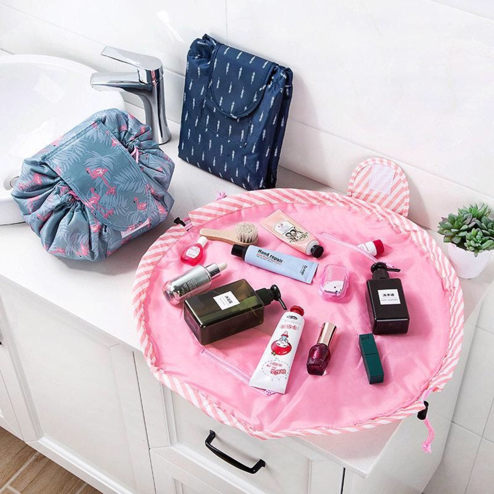 {Never Before Used} Blue Flamingo Makeup Bag